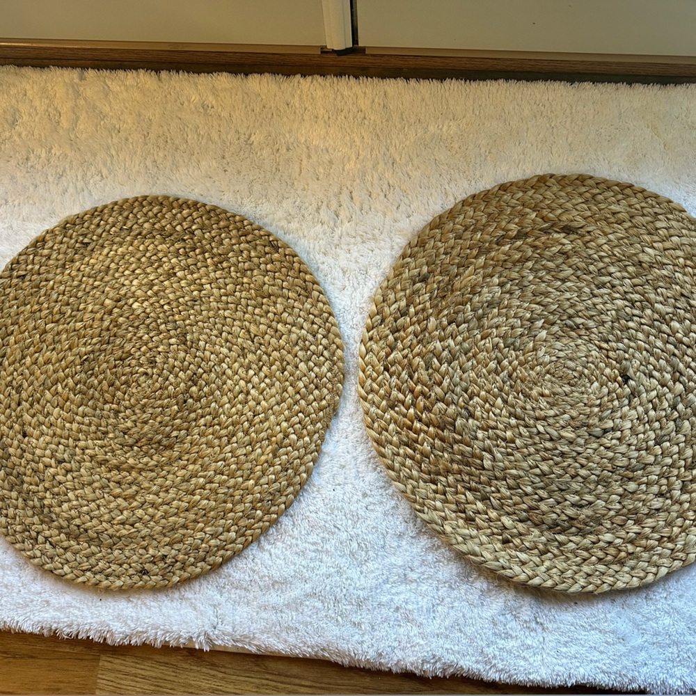 Threshold Tan Woven Bath Mats